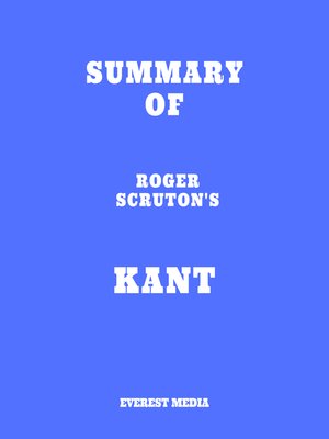 cover image of Summary of Roger Scruton's Kant